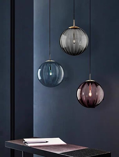  led hanglamp bedlampje glazen bol design modern 15 cm lantaarn desgin metaal gegalvaniseerd modern artistiek 110-120v 220-240v