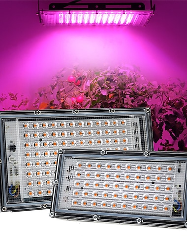  led grow light 1pc ac220v 50w 100w led lámpara fito de espectro completo invernadero iluminación de crecimiento de plantas hidropónicas
