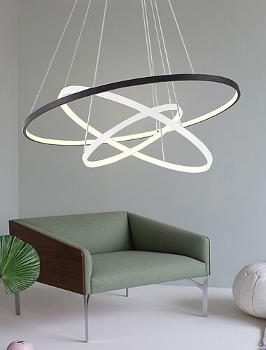  80/60/40/20 cm LED Κρεμαστά Φωτιστικά αλουμίνιο Κυκλικό Βαμμένα τελειώματα Κύκλος Σύγχρονη Σύγχρονη 110-120 V 220-240 V
