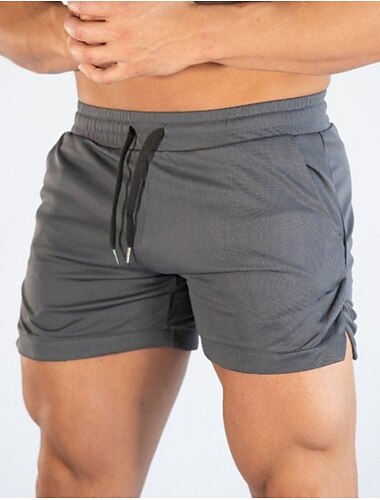  Herren Sportliche Shorts 3-Zoll-Shorts Trainingsshorts Kurze Shorts Kurze Sporthose Kordelzug Sportlich Einfarbig Atmungsaktiv Schnelltrocknend Kurz Fitness Fitnessstudio Sport Sport und Freizeit