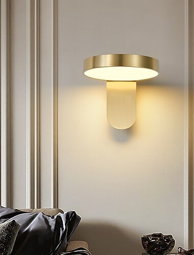  lightinthebox applique da parete a led lampada da comodino soggiorno camera da letto rame 110-120v 220-240v 10w