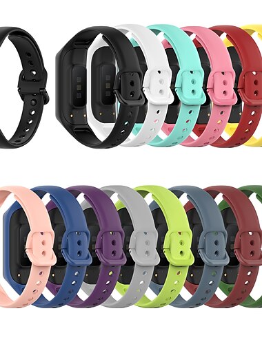  حزام إلى Samsung Galaxy Fit 2 SM-R220 سيليكون إستبدال حزام مطاط متنفس عصابة الرياضة معصمه