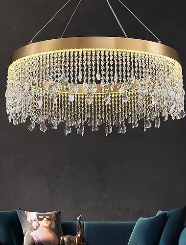  led riipus vaalean kulta kristalli kattokruunu 60cm 80cm lyhty desgin kattokruunu ruostumaton teräs galvanoitu led 110-120v 220-240v