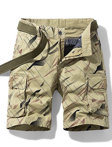  Pánské Turistické kapsáčové kraťasy Dağcı Şortu Armáda Léto Venkovní Běžný 10" Ripstop Rychleschnoucí Multi Pocket Ter Emen Kraťasy Spodní část oděvu Délka ke kolenům Černá Červená Bavlna Práce Lov