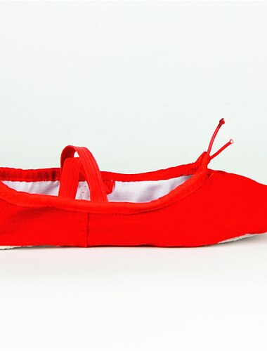  Damen Balletschuhe Praxis Flach, Ballerina Sneaker Training Zwickel Gummiband Slipper Kinder Schwarz Weiß Rot