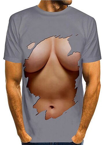 Voor heren Grafische prints Spier T-shirt T-shirts Korte mouw T-shirt Ronde hals Overhemd Ontwerper Casual Spier Dagelijks Feestdagen Zwart Wit Blozend Roze Zomer Kleding S M L XL XXL 3XL 4XL