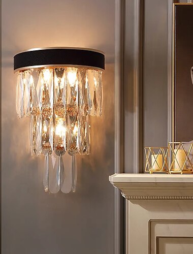  kristall moderne wandleuchten wandleuchten grau transparent schlafzimmer geschäfte cafés kristall wandleuchte 220-240v 110-120v 5 w
