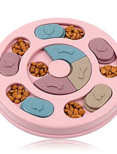  Dressplus - juguetes para perros, dispensador interactivo de golosinas, alimentador lento para perros