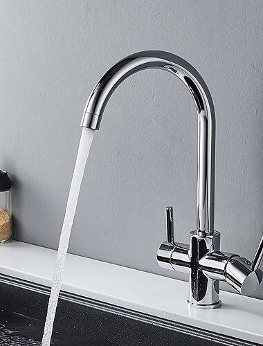  Küchenarmatur - Einhebelgriff zwei Löcher galvanisiertes gereinigtes Wasser Centerset antike Küchenarmaturen
