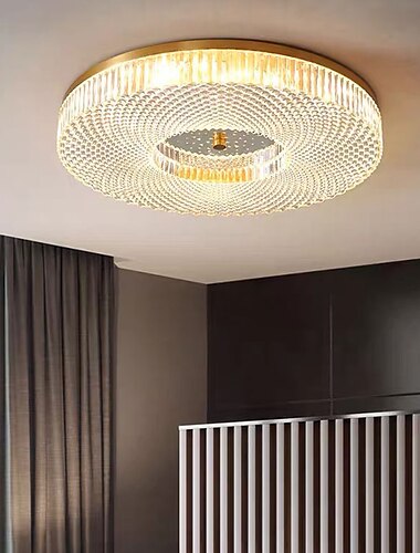  Plafonnier led acrylique rond or design 50cm encastré lumières cuivre laiton moderne salon chambre salle à manger 220-240v 110-120v