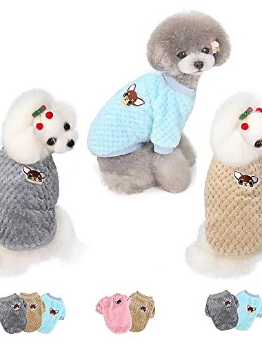  Cachorros Gatos Animais Pequenos Peludos Camisola com Capuz Tecido Camisa e Camisetas para Cachorro Moletom com Capuz para Cachorro Moletom com Capuz para Gato Inverno Outono Quente Festa Roupas para