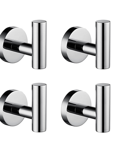  4 Stück Kleiderhaken, Handtuchhaken 304 Edelstahl Wandkleiderhaken für Bad/Küche