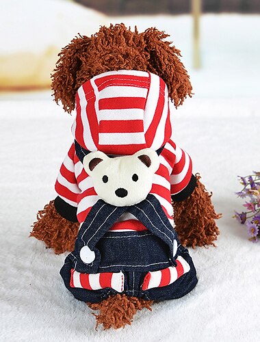  Honden Katten Jumpsuits Modieus leuke Style Winter Ademend Zacht Wasbaar Comfortabel Buiten Casual / Dagelijks Hondenkleding for Bichon Frise pomeranian kleine huisdieren Vlinder Small