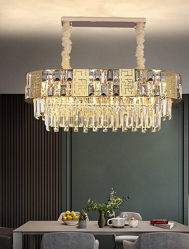  led pingente luz lustre de cristal de luxo ouro ilha luz 82 cm lanterna desgin metal galvanizado 220-240v 110-120v