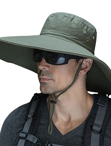  Sonnenhut mit breiter Krempe Upf50+ Angelhut wasserdichter, schnell trocknender, atmungsaktiver Sommerhut zum Angeln Camping&amp; Wandern Safari Strand