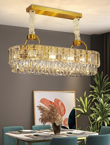  led pingente luz lustre de cristal ilha luz 80cm 100cm lanterna desgin metal galvanizado moderno 220-240v 110-120v