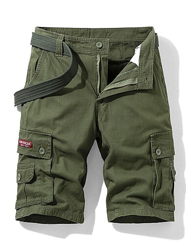  Per uomo Pantaloncini modello cargo Pantaloncini Maglia da escursione Tasche Gamba dritta Liscio Comfort Traspirante Breve Sportivo Giornaliero Per uscire Moda Classico Nero Blu