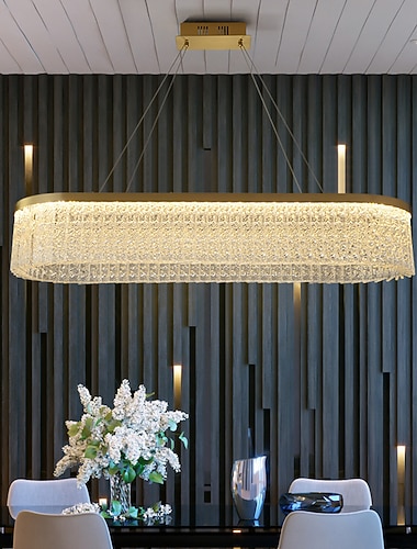  LED Pendelleuchte Glas Kronleuchter Kücheninsel Licht modernes Gold Kreis Design 80 cm Laterne Desgin Metall galvanisiert 220-240v 110-120v