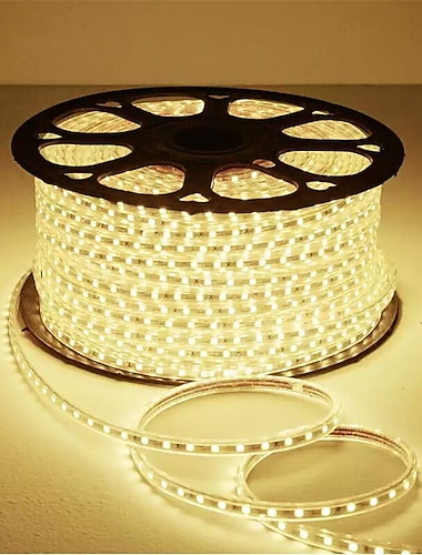  Corde flexible led bande lumineuse 220v-240v 5050 étanche haute sécurité haute luminosité blanc chaud bleu rouge vert prise ue extérieure