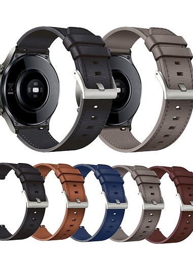  Bracelet de Montre  pour Huawei Huawei Watch GT 2 Pro Cuir PU Remplacement Sangle Boucle Classique Bracelet en Cuir Bande d'affaires Bracelet