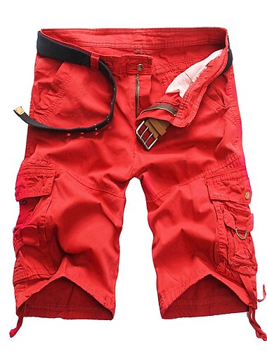  Voor heren Tactische korte broek Cargoshorts Camouflage shorts Zomer korte broeken Effen Kleur camouflage Ripstop Ademend Korte broeken Militair Zwart Leger Groen