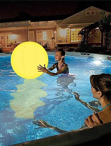  Outdoor Underwater Lights Lamp Glowing Beach Ball Remote Control LED Light Swimming Pool Toy 13 Colors Glowing Ball Inflatable LED For Beach Ball Party Colorful Lighting