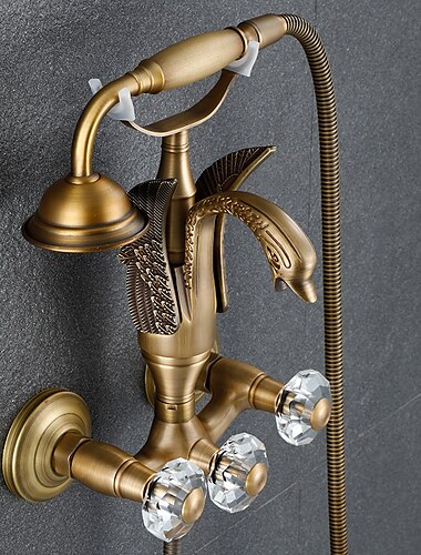  robinet de baignoire - installation murale en laiton antique contemporaine vanne en laiton mitigeurs de bain douche