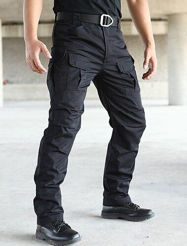  Herren Cargohose Cargohosen Cargohose Taktische Hose Taktisch Arbeitshose Multi Pocket Pattentasche Feste Farbe Tarnfarben Wasserdicht Sports Outdoor Wandern Brautkleider schlicht Militär Graues Grün