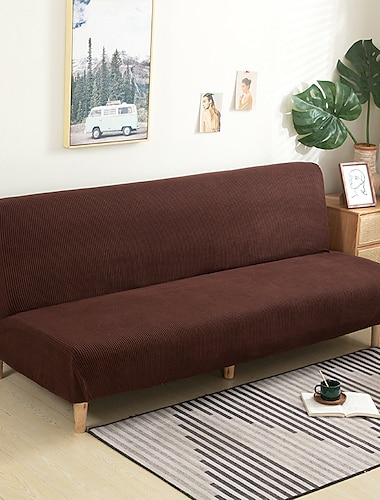 husă de canapea futon elastic burgundă husă elastică canapea alb gri simplu canapea fără brațe protector de mobilier solid moale durabil lavabil