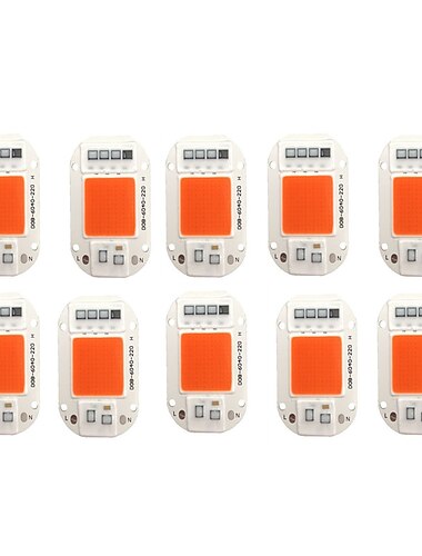  Led élèvent la puce 10 pièces 6 pièces 20w 30w 50w puce d'épi lampe à LED 220v 240v pas besoin de pilote pour projecteur de lumière crue lampada bricolage éclairage