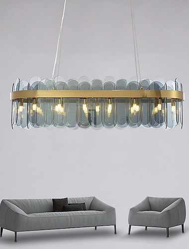  led pendelleuchte küche insel licht moderne luxus glas deckenleuchter nordische atmosphäre oval wohnzimmer kronleuchter studie lampe 80cm 100cm ac110-240v