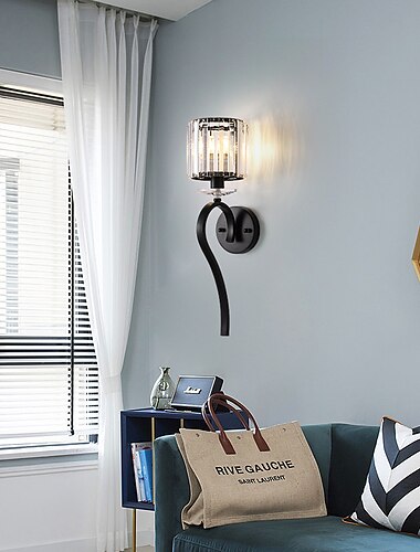  Lightinthebox LED-Wandleuchte, Kristall, Mini-Stil, moderner nordischer Stil, schwarz-goldene Wandleuchten, Wandleuchten, Wohnzimmer, Schlafzimmer, Stahl, 220–240 V, 110–120 V