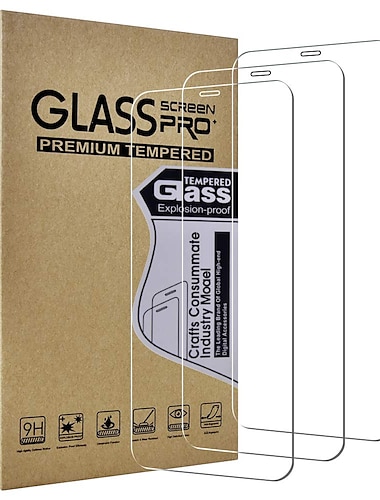  [verpakking van 3 stuks] Scherm Beschermer Voor Apple iPhone 16 iPhone 15 Pro Max Plus iPhone 14 13 12 11 Pro Max Mini X XR XS Max 8 7 Plus Gehard Glas Anti-vingerafdrukken High-Definition (HD