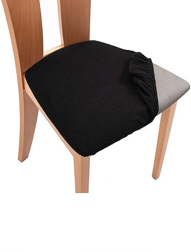  2 Stück Sitzbezüge für Esszimmerstühle, weiß, elastische Stuhlhussen, schwarz, grau, weich, burgunderrot, einfarbig, strapazierfähig, waschbar, Möbelschutz für Esszimmerparty