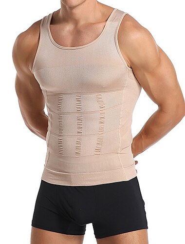  Herren Taillentrainerweste Heißes Schweiß-Trainings-Trägershirt, das Weste abnimmt Körperformer Bauchkontrolle Gewichtsverlust Bauchmuskel-Trainer Zum Fitnesstraining Training Laufen
