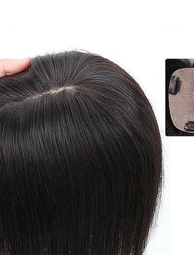  Women's Human Hair Toupees Straight Machine Made Soft / Party / Women Party / Evening / Daily Wear / Vacation