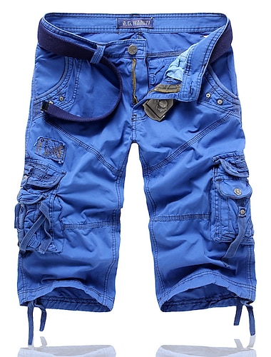  Herren Cargo Shorts Kurze Hosen Kurze Hose für Wanderer Taktische Shorts Militär Sommer Außen Ripstop Atmungsaktiv Rasche Trocknung Leicht Kurze Hose Caprihose Unten Unterhalb des Knies Weiß Schwarz