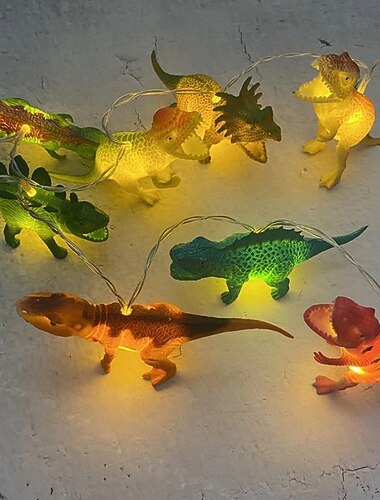  led ストリングライト 1 ルジュラ紀恐竜動物のライト暖かい白 rgb ホワイトクリスマス新年のクリエイティブパーティー装飾的 恐竜ライト