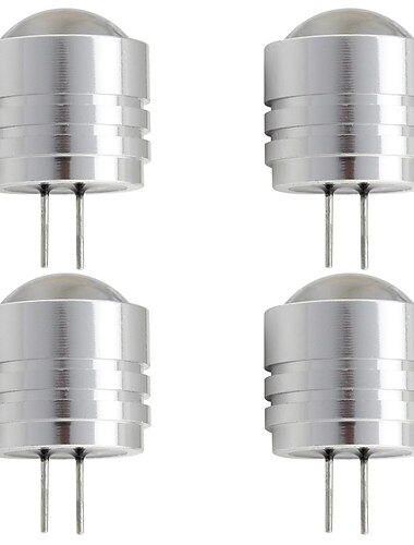  Λάμπες LED G4 G4 Βάση 2 ακίδων 1w 10w Λάμπες ισοδύναμου λαμπτήρα αλογόνου για οροφή οριζόντιου φωτισμού κάτω από πάγκο φωτισμού DC12v 1 led Cob chip 4 pack