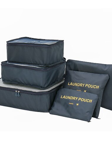  Compressie reis verpakkingskubussen set voor bagageopslag en rugzak organizer ruimtebespaarders, 6 stuks reis opbergzakken voor kleding, koffer organizer zakjes, garderobe en bagage verpakkingskubussen