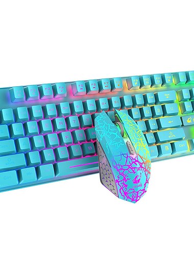  kostenloses wolf t87 kabelloses ladetastatur- und mausset spiel leuchtendes kabelloses kkeyboard und mausset