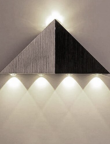  Lightinthebox Applique murale LED moderne 5 W Triangle LED Applique murale luminaire couloir intérieur haut bas applique murale pour théâtre studio restaurant hôtel multicolore