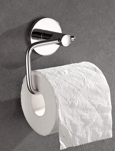  Wandmontierter Edelstahl hochglanzpolierter Toilettenpapierhalter, 4-Typ neues Design kreatives zeitgenössisches kohlenstoffarmes Stahlmetall 1pc Badezimmerdekor