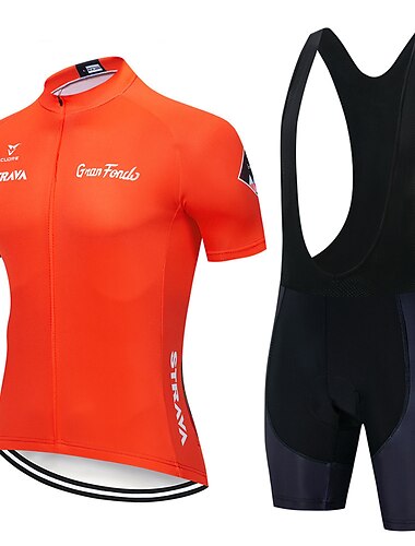  Radtrikot Strava Radtrikot Kurzarm-Set Maillot Ciclismo Uniformes schnell trocknende Radbekleidung MTB-Trikot (Farbe: C4, Größe: L)
