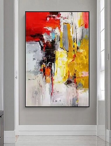  pintura a óleo pintada à mão arte da parede moderna abstrata decoração da casa decoração moldura esticada pronta para pendurar
