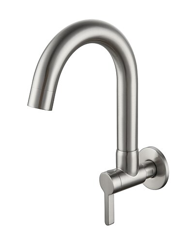  grifo de cocina - monomando un orificio cromo / níquel cepillado / barra de acabados pintados / grifos de cocina contemporáneos montados en la pared preparados solo para agua fría o caliente