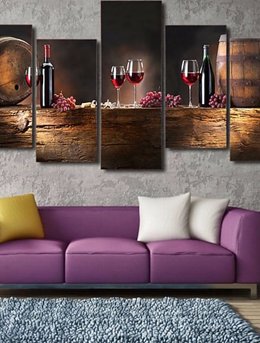 Wandkunst Leinwanddrucke Malerei Kunstwerk Bild Rotwein trinken Heimtextilien Dekor gerollte Leinwand kein Rahmen ungerahmt ungedehnt