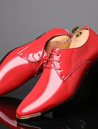  Miesten Oxford-kengät Derby-kengät Muodolliset kengät Juhlakengät Liiketoiminta Englantilainen Joulu Juhlat joulu Kumi Nauhat Musta Valkoinen Punainen Kesä Kevät
