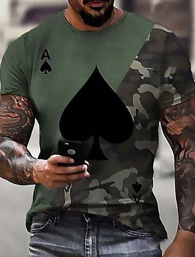  Per uomo Plus Size Camicia Grande e alto Pop art Girocollo Stampa Manica corta Estate Originale Informale Grande e alto Giornaliero Per eventi Top