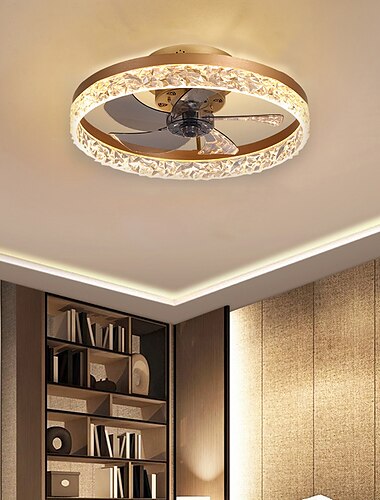  LED天井ファンライト50cm調光可能な天井ファン金属塗装仕上げLED220-240v
